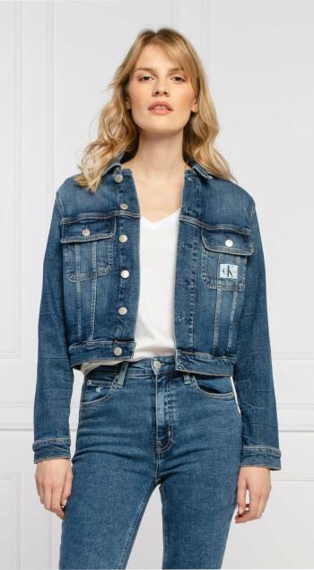 Calvin Klein dámská modrá džínová bunda - S (1BJ)