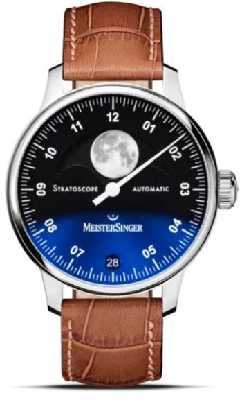 MeisterSinger Stratoscope ST982 - Světle hnědý kožený řemínek