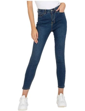 Modré skinny jeans s rozparky vel. XS