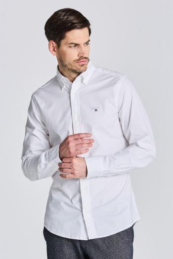 KOŠILE GANT D1. SLIM OXFORD STRETCH SHIRT bílá M