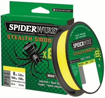 Spiderwire splétaná šňůra stealth smooth 8 žlutá 150 m - 0,15 mm 16,5 kg