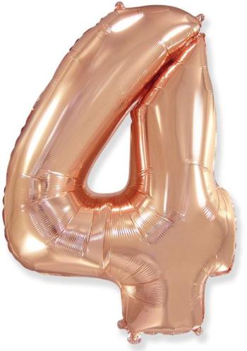 Balón foliový číslice růžovozlatá - Rose Gold 115 cm - 4 - Flexmetal