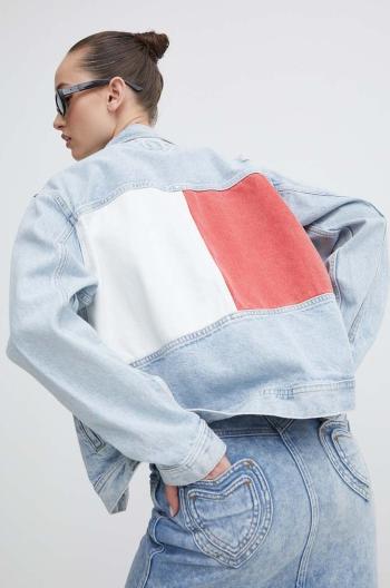 Džínová bunda Tommy Jeans dámská, přechodná, oversize, DW0DW18331