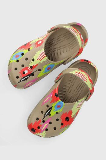 Pantofle Crocs Classic Ikat Clog , hnědá barva