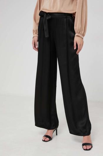 Kalhoty Answear Lab dámské, černá barva, široké, high waist