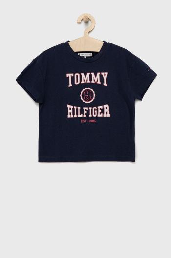 Dětské tričko Tommy Hilfiger tmavomodrá barva