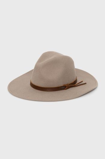 Vlněný klobouk Brixton béžová barva, vlněný