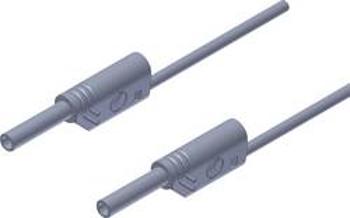 Měřicí kabel banánek 2 mm ⇔ banánek 2 mm SKS Hirschmann MVL S 100/1 Au, 1 m, šedá