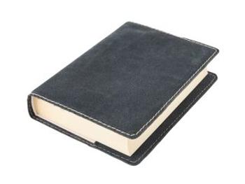 Obal na knihu KLASIK XL - 25,5 x 39,8 cm, Barva kůže: Černá semiš (D38)