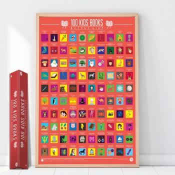 Stírací plakát 100 nejlepších dětských knih - Bucket list