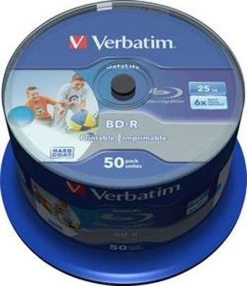 Blu-ray BD-R SL 25 GB Verbatim vřeteno, 43812, s potiskem, 50 ks