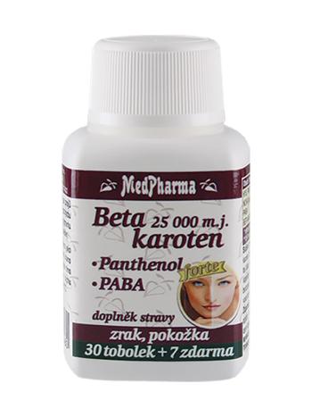Medpharma Beta karoten 25 000 m.j. + Panthenol + PABA 37 tobolek