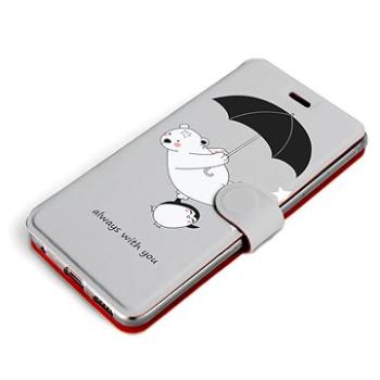 Mobiwear Flip pouzdro pro Xiaomi 11T / 11T Pro - MH08P Méďa a tučňák (5903516949281)