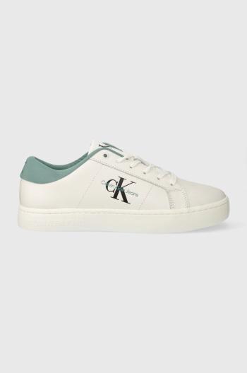 Kožené sneakers boty Calvin Klein Jeans CLASSIC CUPSOLE LOW ML LTH bílá barva, YM0YM00864