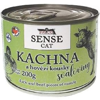 Falco Sense Cat kachna a hovězí 6 × 200 g (8594725086002)