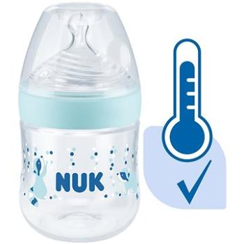NUK Nature Sense kojenecká láhev s kontrolou teploty 150 ml tyrkys