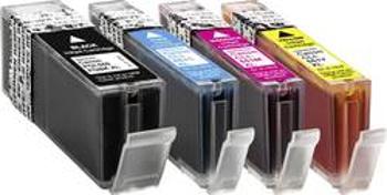 Ink sada náplní do tiskárny Basetech BTC89 1518,0050-126, kompatibilní, černá, azurová, purppurová, žlutá