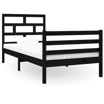 Rám postele černý masivní dřevo 90 × 190 cm Single, 3101252 (3101252)