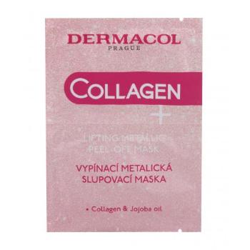 Dermacol Collagen+ Lifting Metallic Peel-Off 15 ml pleťová maska na všechny typy pleti; proti vráskám; na rozjasnění pleti; zpevnění a lifting pleti