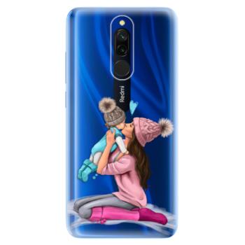 Odolné silikonové pouzdro iSaprio - Kissing Mom - Brunette and Boy - Xiaomi Redmi 8