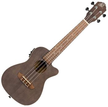 Ortega RUCOAL-CE Coal Black Koncertní ukulele