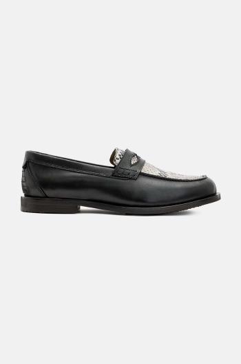 Kožené mokasíny AllSaints Harmon Loafer pánské, černá barva, M024FB