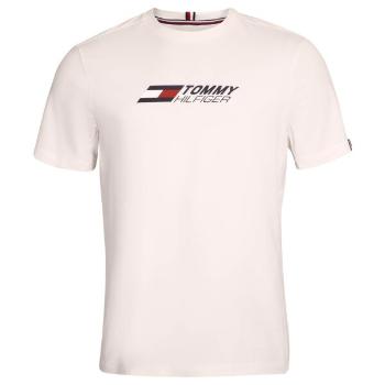 Tommy Hilfiger ESSENTIALS BIG LOGO S/S TEE Pánské tričko, bílá, velikost M
