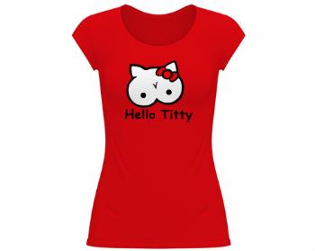 Dámské tričko velký výstřih Hello titty