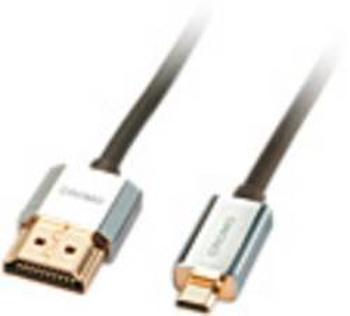 HDMI kabel LINDY [1x HDMI zástrčka - 1x micro HDMI zástrčka D] šedá 0.50 m