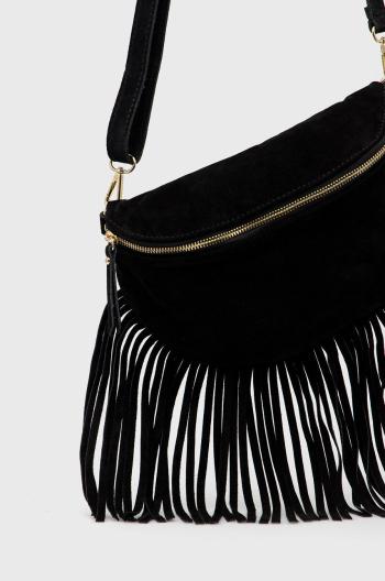 Semišová kabelka Answear černá barva