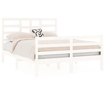 Rám postele bílý masivní dřevo 135 × 190 cm Double, 3105836 (3105836)