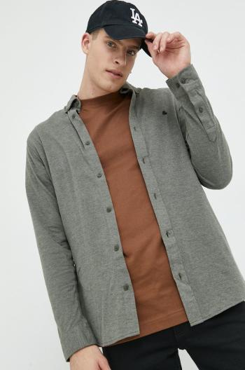 Košile Jack & Jones pánská, zelená barva, regular, s límečkem button-down