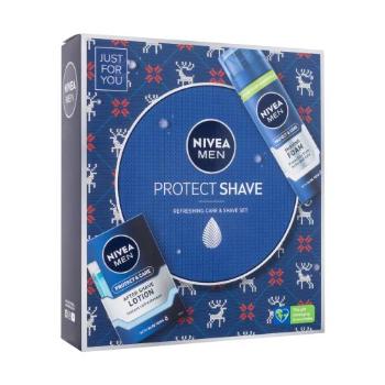 Nivea Men Protect Shave dárková kazeta voda po holení Men Protect & Care 100 ml + pěna na holení Men Protect & Care 200 ml pro muže