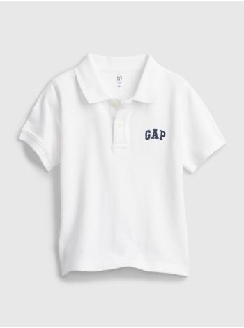 Bílé klučičí dětské polo tričko GAP Logo solid