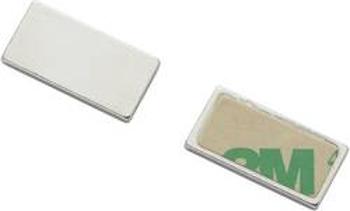 Samolepicí magnet TRU COMPONENTS N35-451502 1563950, (d x š) 20 mm x 10 mm, stříbrná, 1 ks