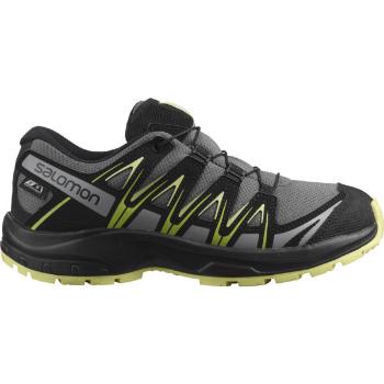 Salomon XA PRO 3D CSWP J Juniorská outdoorová obuv, tmavě šedá, velikost 34