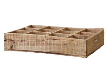 Dekorační dřevěný box/ polička s 12ti přihrádkami Grimaud - 54*40*5cm 41064600 (41646-00)