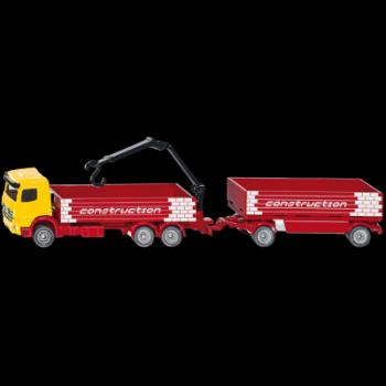 SIKU Super - Kamion na přepravu stavebních materiálů s přívě