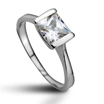 Šperky4U Stříbrný prsten se zirkonem, vel. 56 - velikost 56 - CS2019-56
