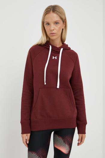 Mikina Under Armour dámská, vínová barva, hladká