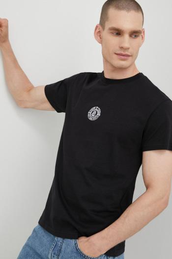 Bavlněné tričko Unfair Athletics černá barva, s aplikací
