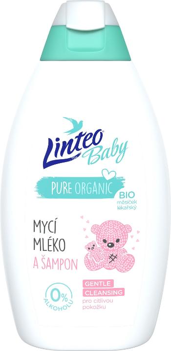 Linteo Baby Dětské mycí mléko a šampon s BIO měsíčkem lékařským 425 ml