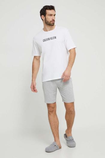 Bavlněné společenské tričko Calvin Klein Underwear bílá barva, s potiskem, 000NM2567E