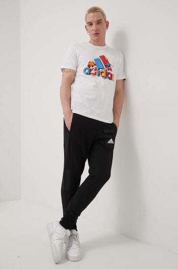 Kalhoty adidas HE1776 pánské, černá barva, s aplikací