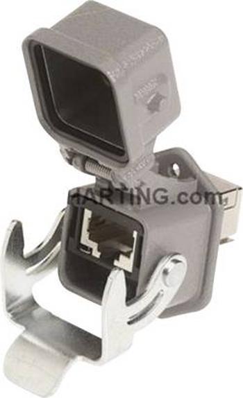 Konektor RJ45 Harting Han 3A09 45 215 1562, spojka vestavná, šedá