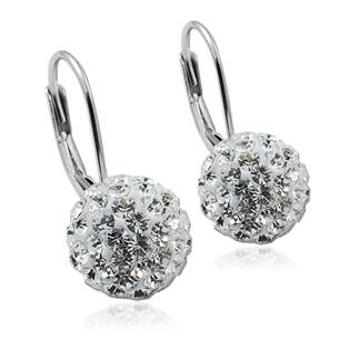 NUBIS® Stříbrné náušnice koule 8 mm s krystaly Crystals from Swarovski® Crystal - NBS001-CR