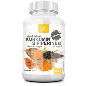 Allnature Kurkumin s piperinem bylinný extrakt 60 kapslí (8595674631275)