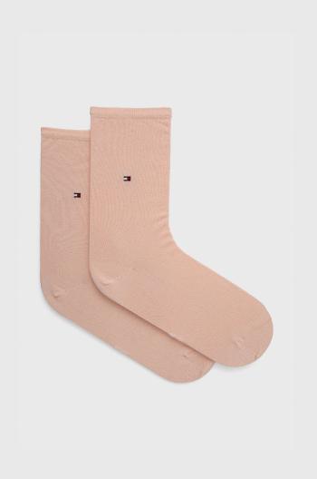 Ponožky Tommy Hilfiger (2-pack) dámské, růžová barva