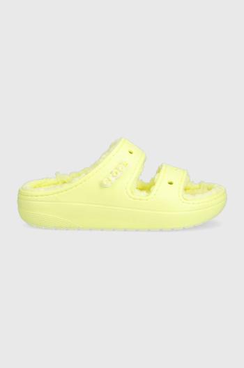 Pantofle Crocs Classic Cozzzy Sandal žlutá barva