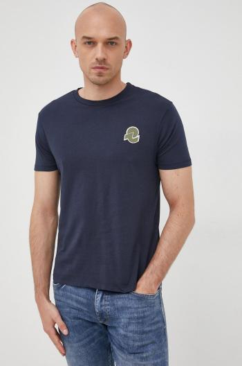 Bavlněné tričko Invicta tmavomodrá barva, s aplikací